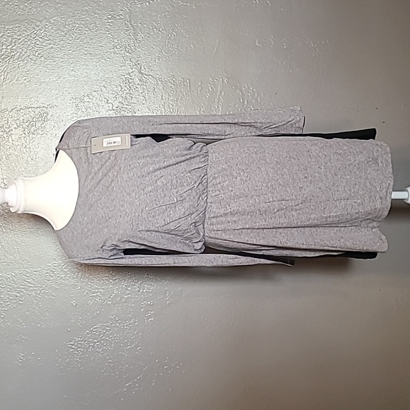 Bench Women's T-shirt dress small black/gray NWT long sleeve lined - Picture 1 of 9